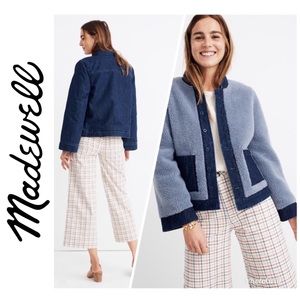 Madewell Reversible Sherpa Jean Jacket NWOT Blue